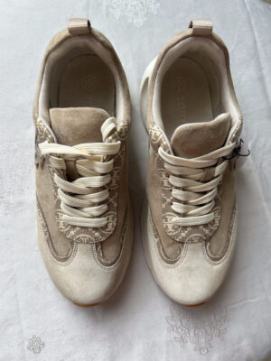 26 TB(4) Tory Burch Monogram Good Luck Trainer Sneakers