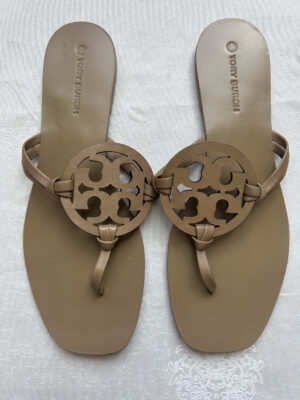 64 TB(4) Tory Burch Square Toe Miller Sandals