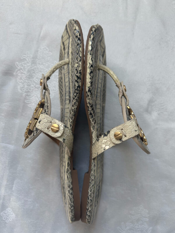Tory Burch Miller Snake Print Flat Sandals